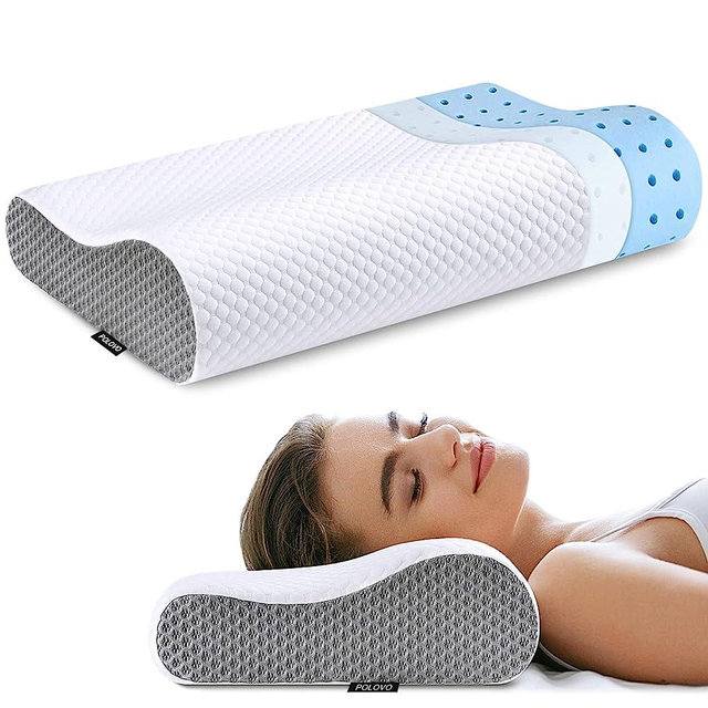 Neck Pillow Contour Memory Foam Pillows for Pain Relief Bed Pillow for Sleeping, Ergonomic Pillow for Neck and Shoulder Pain, Orthopedic Cervical Pillow for Side Back Stomach Sleeper