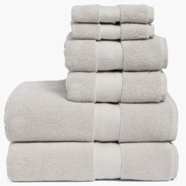 Organic Hydrocotton 6-Piece Towel Set - Grey Vapor