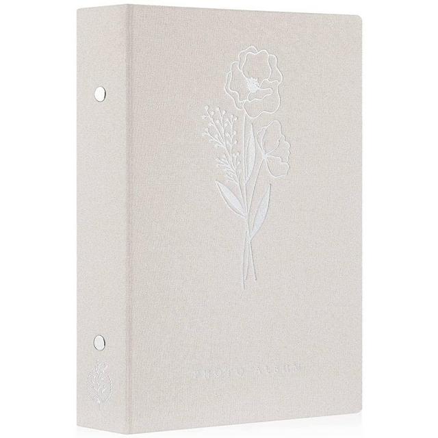 Lanpn Photo Album 4x6 300 Pockets, Linen Photo Albums Holds 300 Horizontal Pictures Only Beige