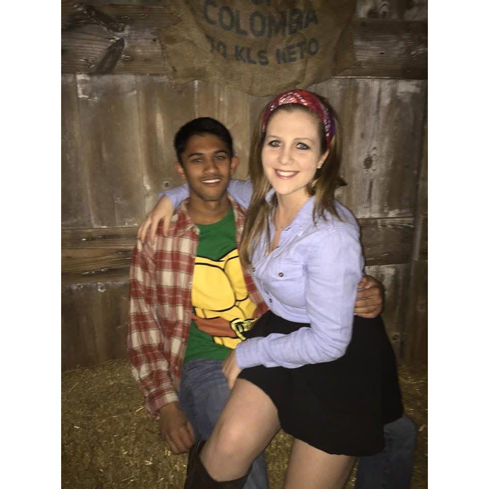And yes, our first date technically was a Halloween themed barn dance
