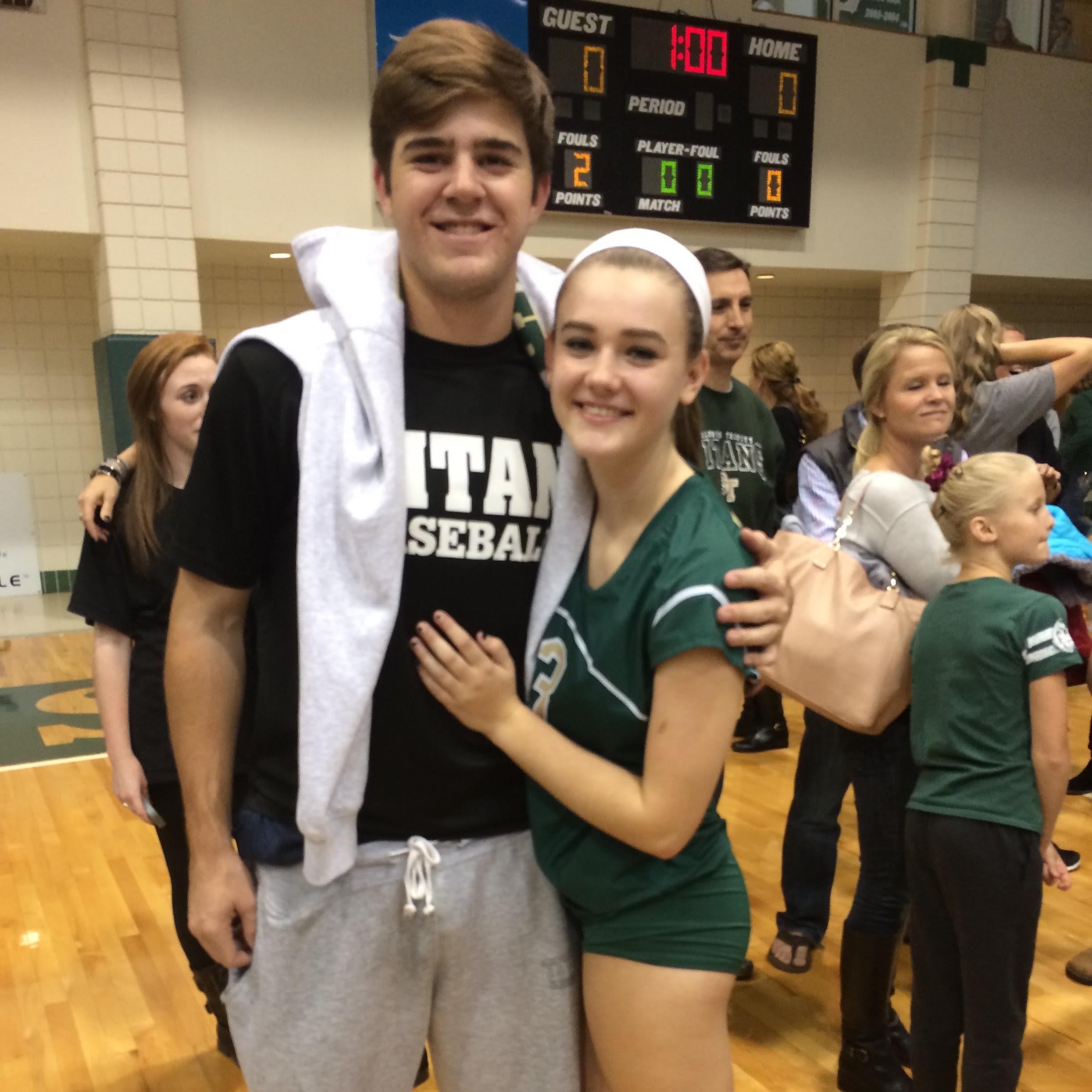 After Kate's volleyball team won the state finals!