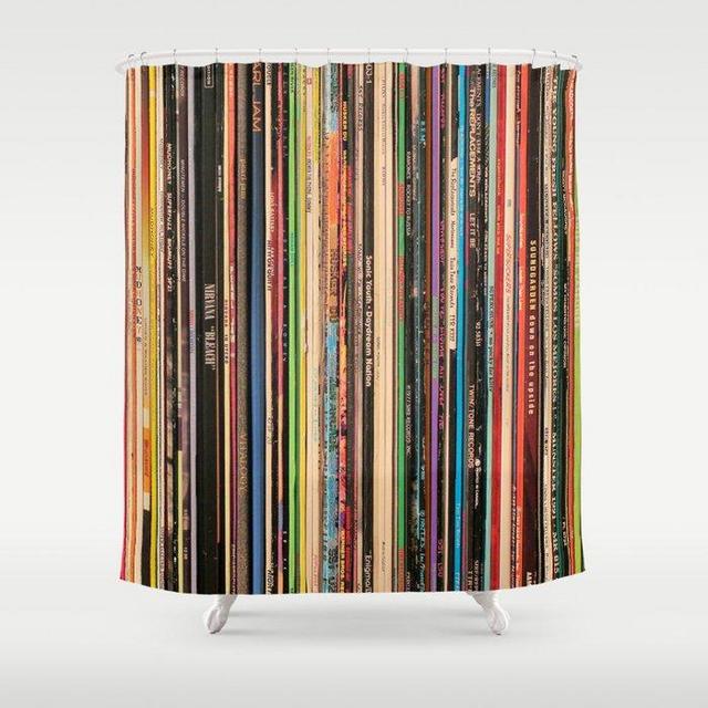 Alternative Rock Vinyl Records Shower Curtain