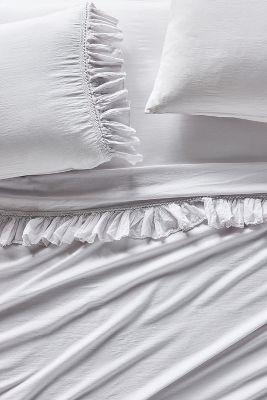 Ruffled Organic Spa Sateen Sheet Set