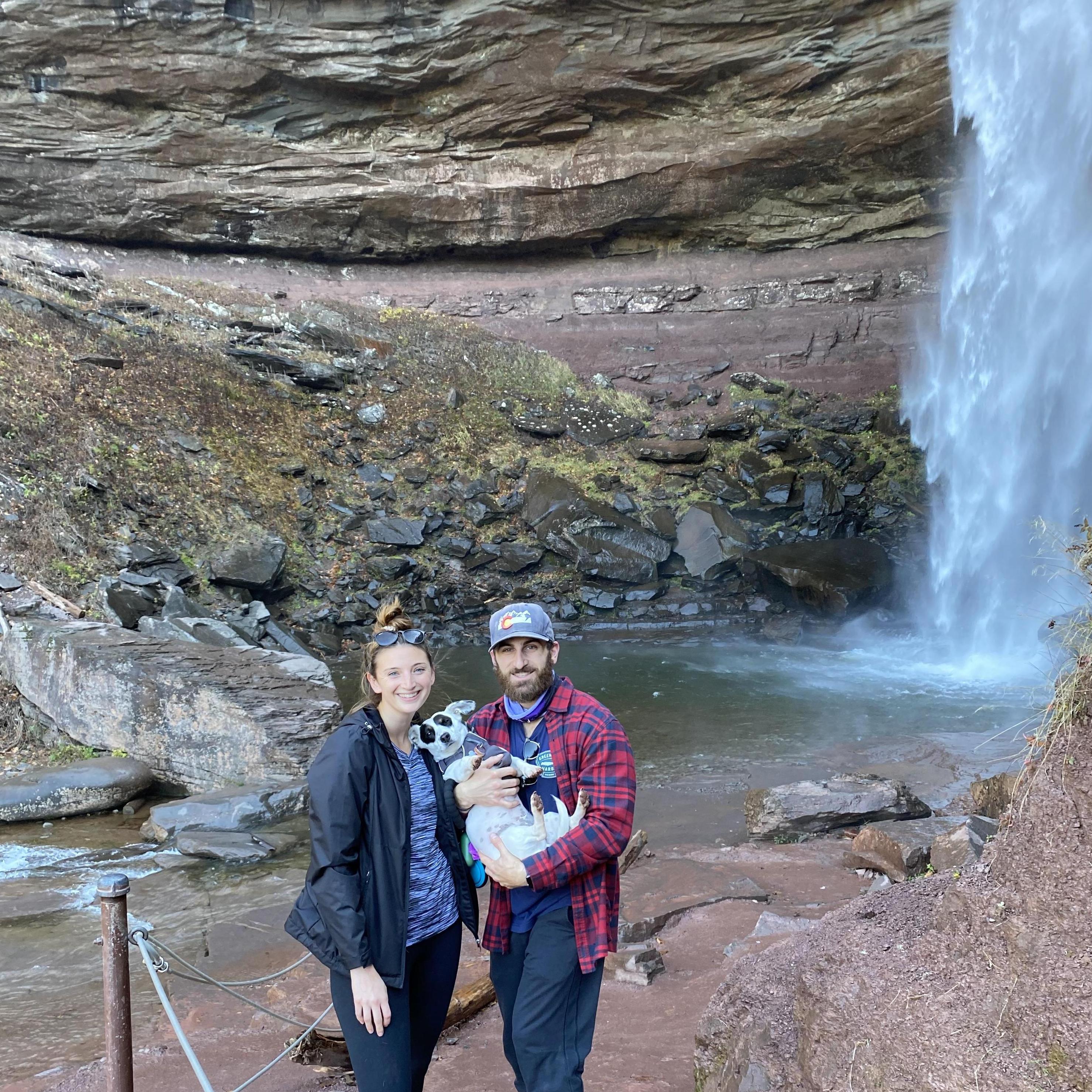 Made it down to the bottom of Kaaterskill Falls with Piper