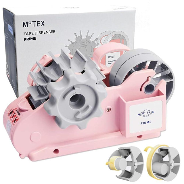 MoTEX Heat Tape Dispenser for Sublimation - 1" & 3" Core Multiple Roll Pre-Cut Dispenser, Heat Resistant for Press & Mug Machine (Light Pink, Tapes Not Included)