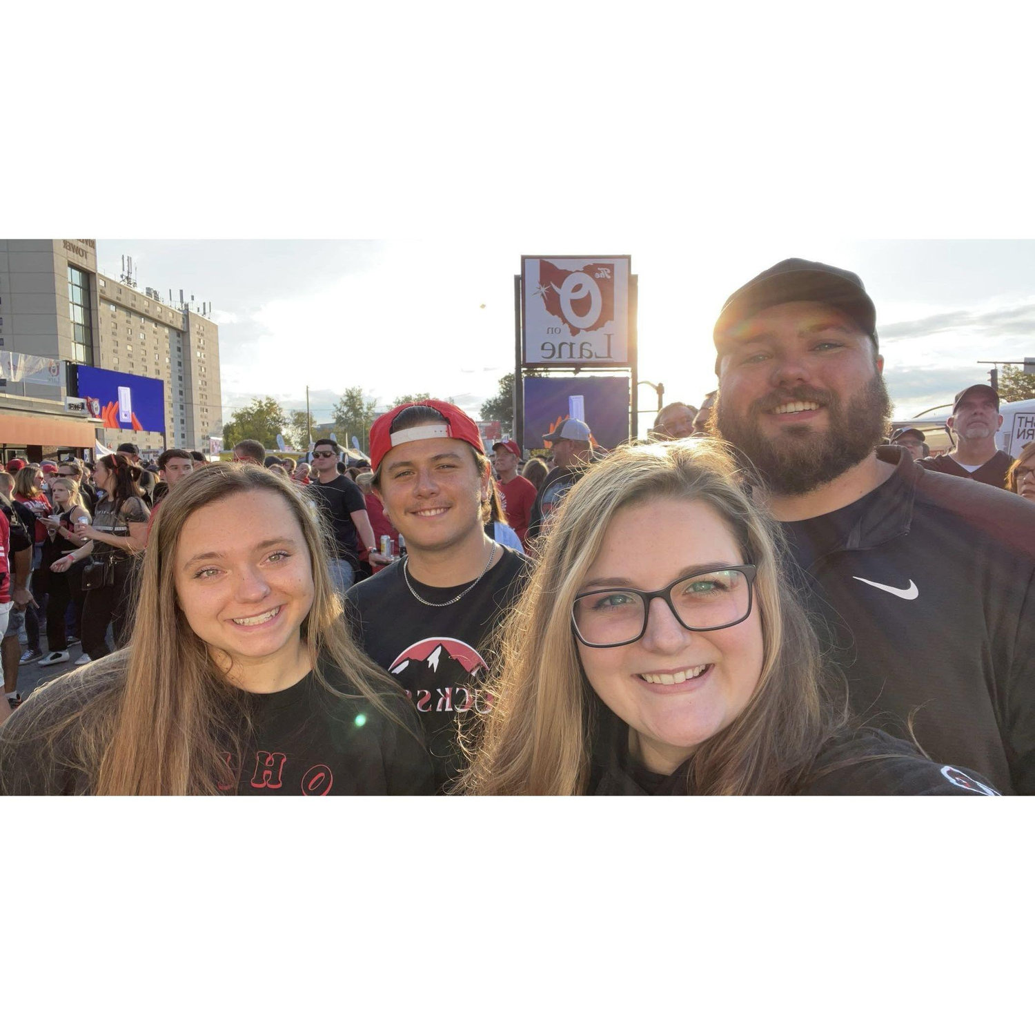 Our third date- an OSU tailgate in Cbus with Chance & Lexi