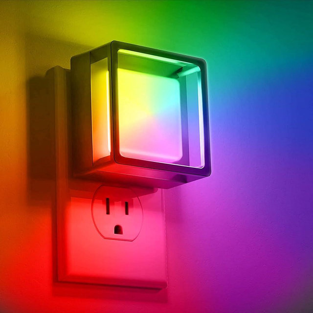 DORESshop [2 Pack], Color Changing Baby Night Light, Plug Into Wall, Dusk to Dawn Sensor for Kids Room, Nursery, Bedroom, Kitchen, Hallway