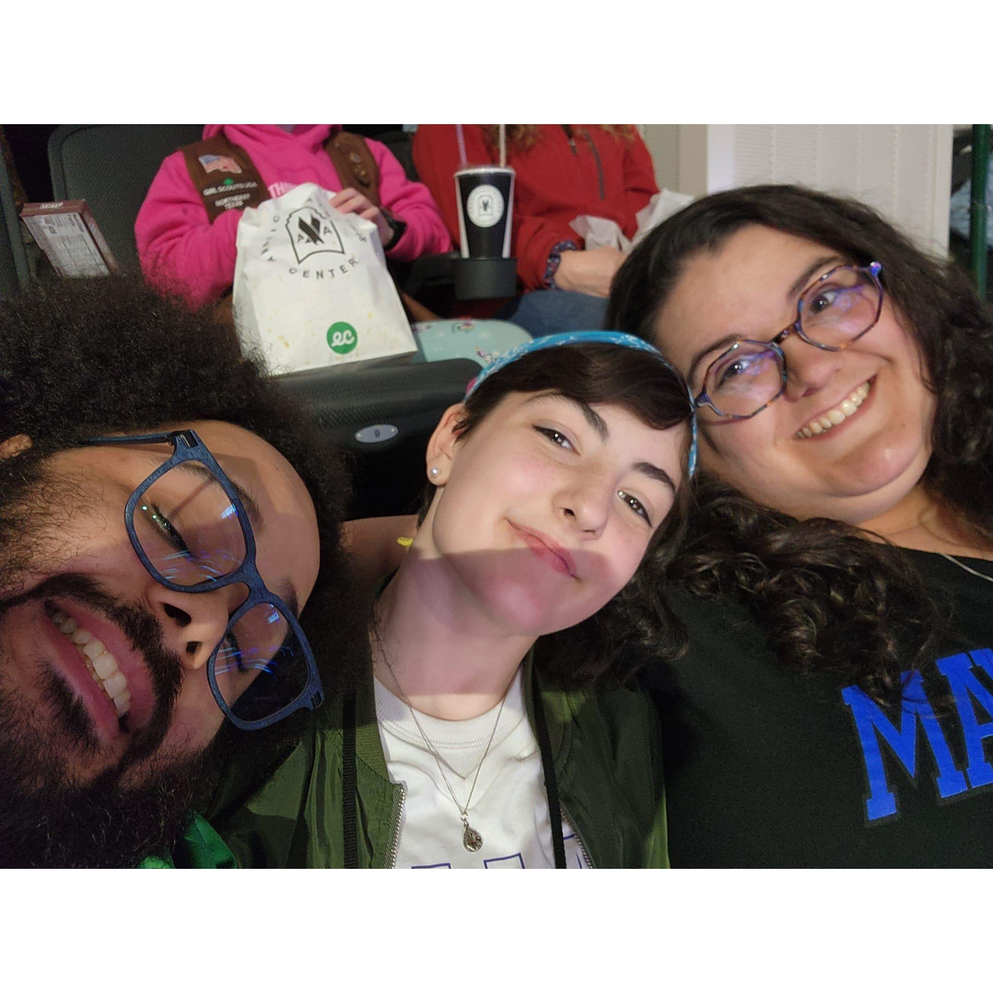 2024 - Luna & Kyleigh's first Mavericks' game
