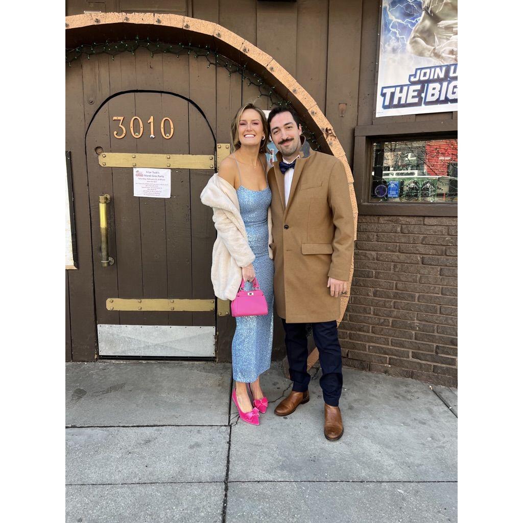 Celebrating Ellen's 30th birthday in black tie