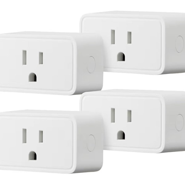Amazon Basics Smart Plug, Works with Alexa Only, Voice Control, Remote APP Control, Schedule, Compact Design, Versatile, 2.4 GHz Wi-Fi, No Hub Required, 4-Pack, White