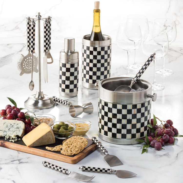 MacKenzie-Childs, Courtly Check 3260 5-Piece Bar Tool Set | Zola