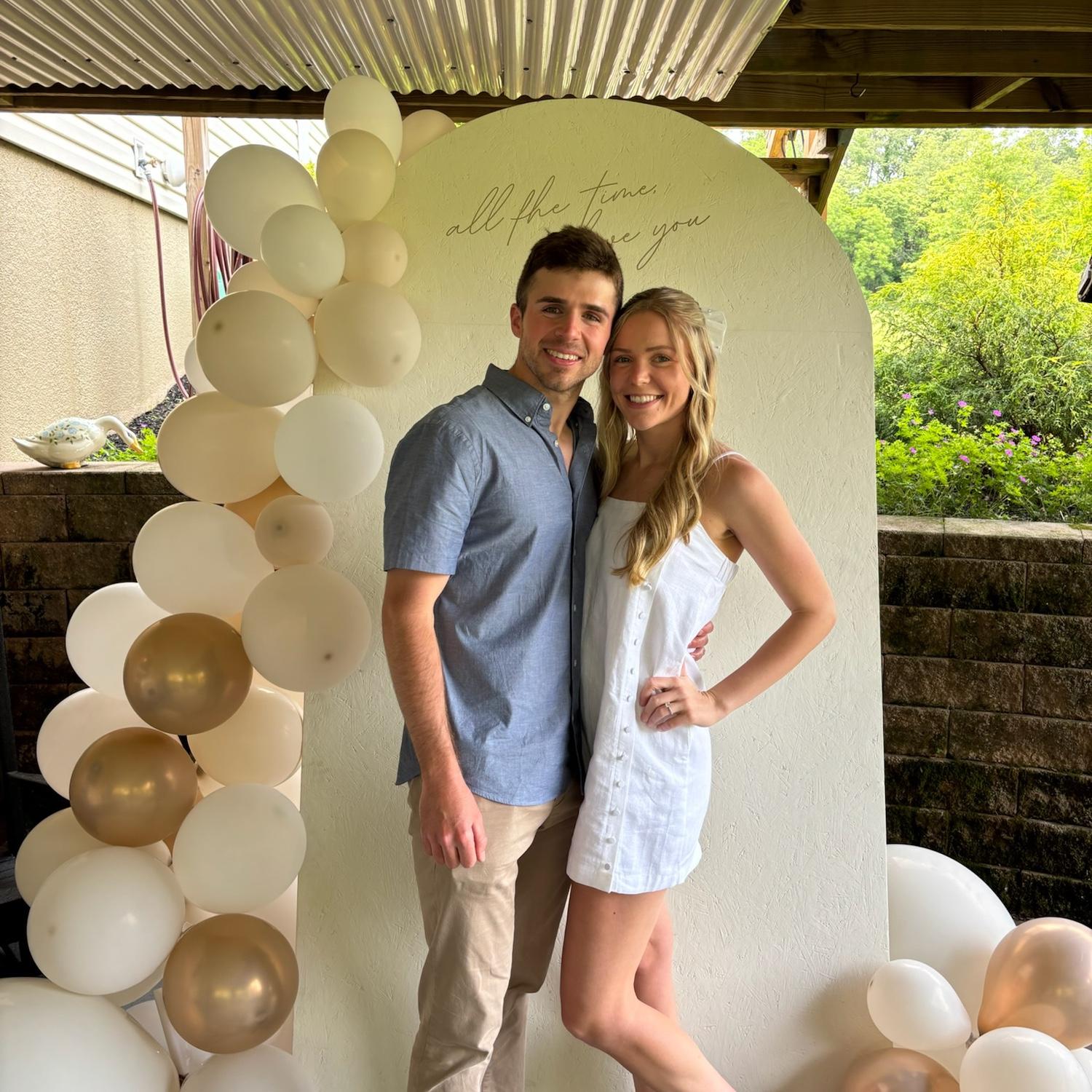 Engagement party with the famous arch