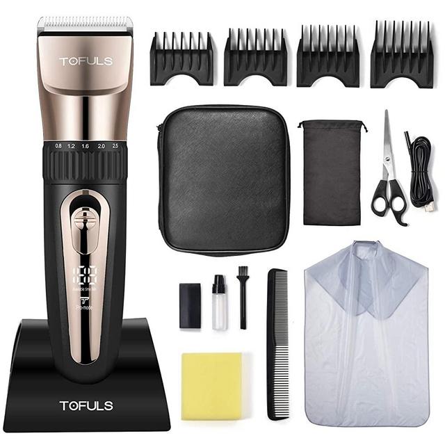 Hair Clippers - Professional Hair Clippers for Men, Mens Hair Clippers for Hair Cutting, Electric Hair Trimmer for Men Haircut, Cordless Rechargeable Hair Cutting Kit for Barbers with LED Display
