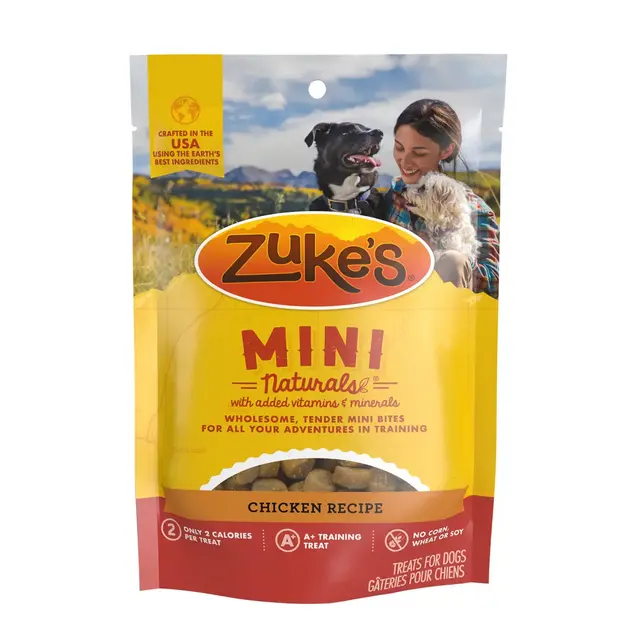 Zukes Mini Naturals Chicken Flavor Recipe Training Adult Dog Treats - 6oz