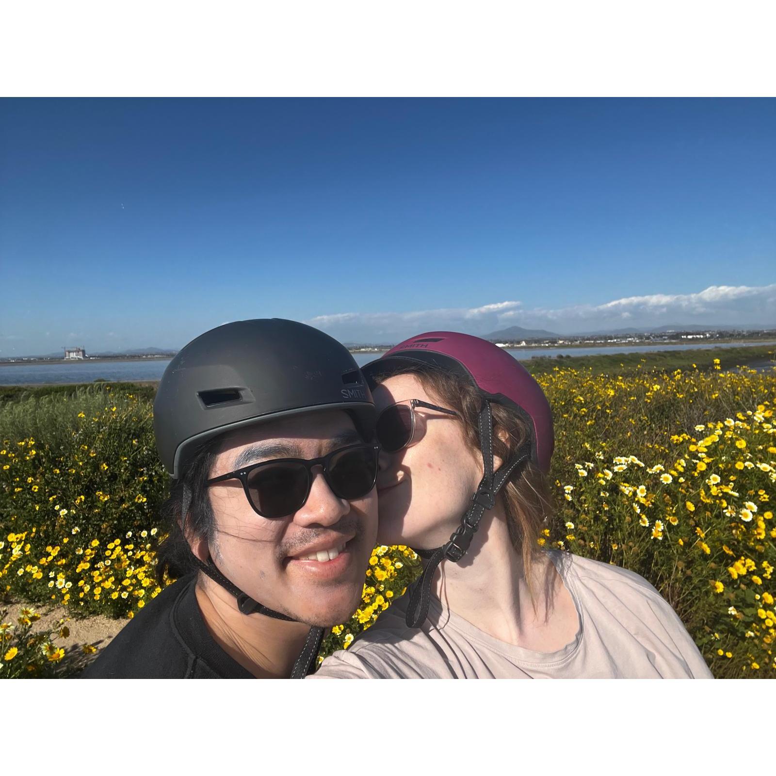 Bike ride along the Tijuana Estuary