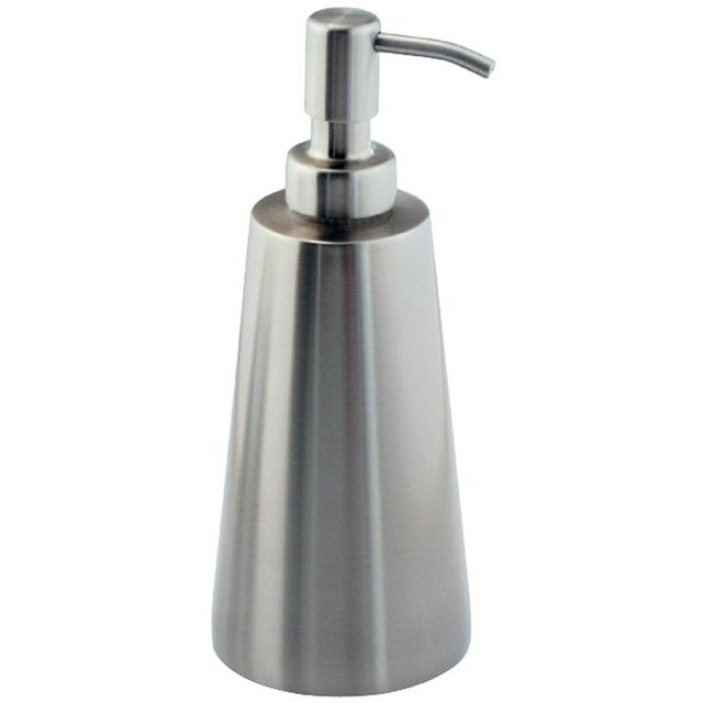 InterDesign Forma Koni Soap & Lotion Dispenser Pump for Kitchen, Bathroom Vanities - Brushed Stainless Steel