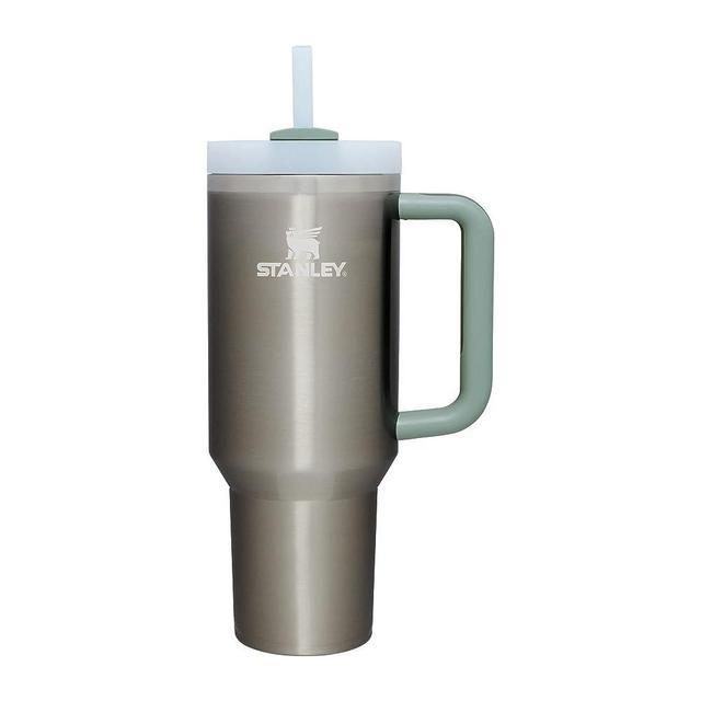 Stanley Quencher H2.0 FlowState Stainless Steel Vacuum Insulated Tumbler with Lid and Straw for Water, Iced Tea or Coffee, Smoothie and More, Stainless Steel Shale, 40 oz