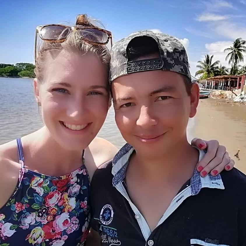Our birthday at the beach
