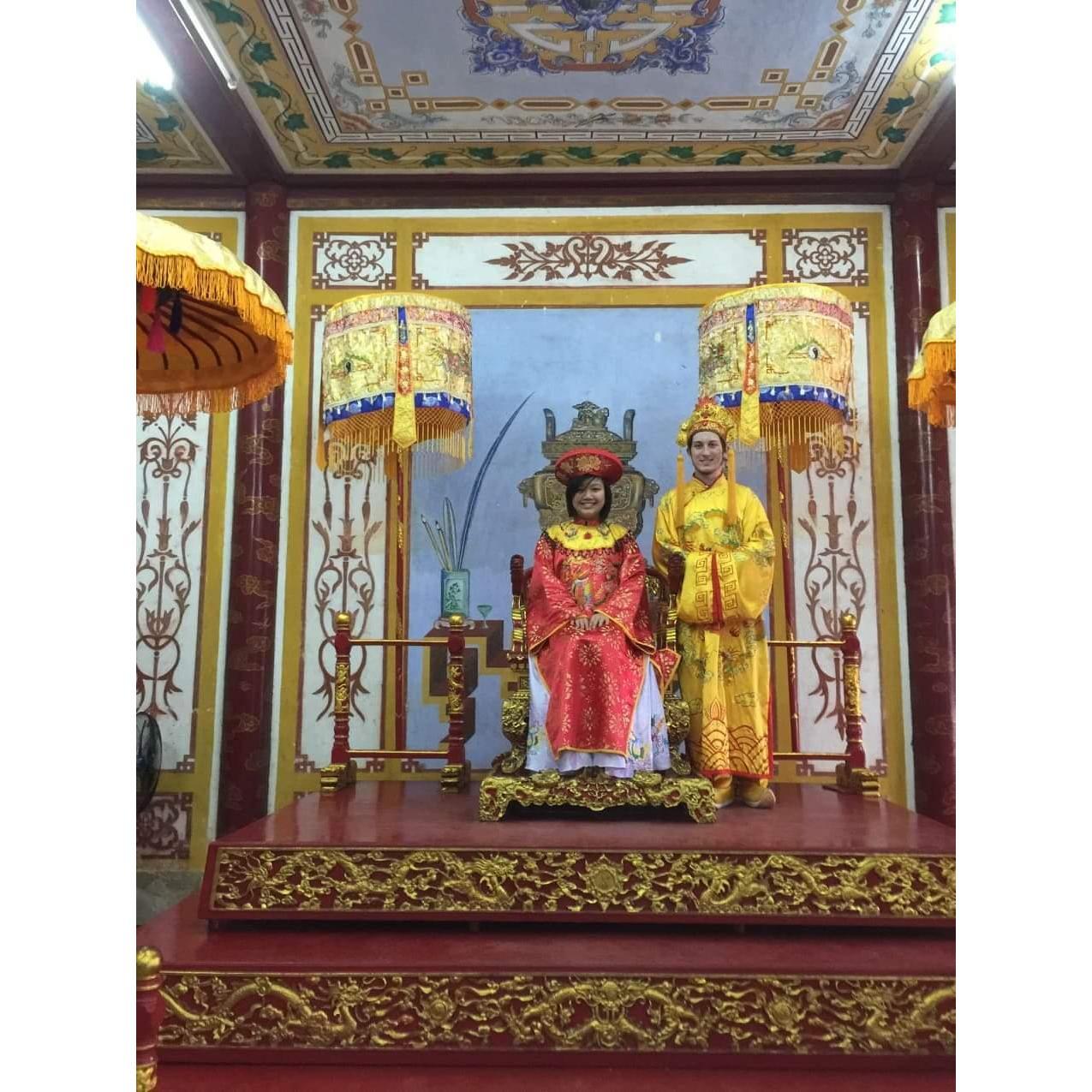 We went to the old capital of Viet Nam and dressed up as king and queen (December 2014 - Hue, Viet Nam)