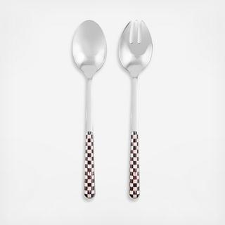 Courtly Check Bistro Stainless Steel Salad Servers
