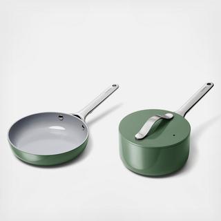 4-Piece Minis Duo Ceramic Fry & Sauce Pan Set