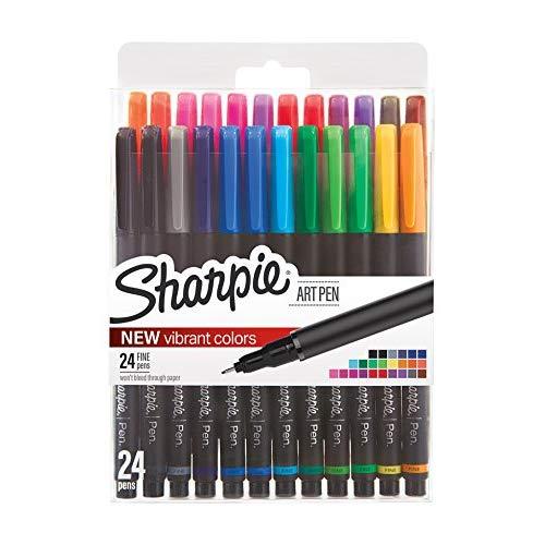 Sharpie Art Pens, Fine Point, Assorted Colors, 24 Count (1983967)