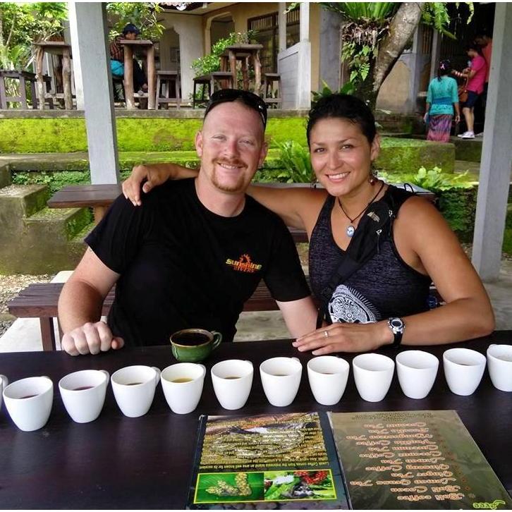 We love backpacking!  When we do this we generally get through a city in 3 days (2 nights) then move on to the next destination.   In this picture we are drinking Cat-poo-ccino.