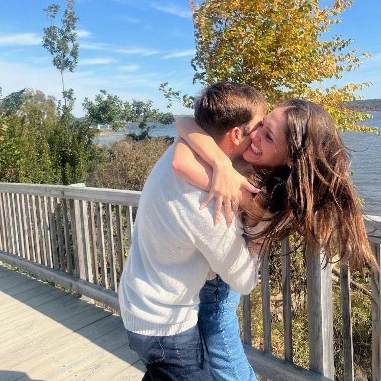 Right after she said yes! Photo near Old Town, Alexandria, VA
