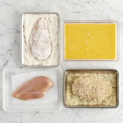 Breading Trays with Lids, Set of 3
