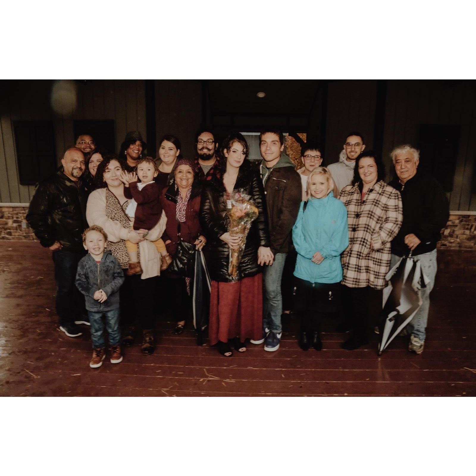 Some of our family who was there for our proposal.