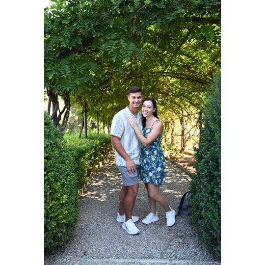 Our first photo as fiances!