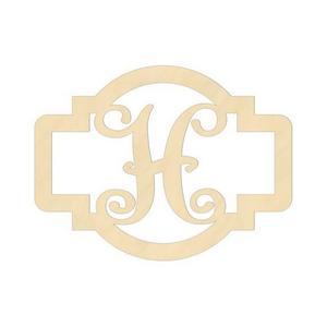 2" - 34" Wooden Monogram in Frame, Wood Monogram, Room, Wall, Nursery and Wedding Decoration, Door Hanger, Wall Hanging 2324