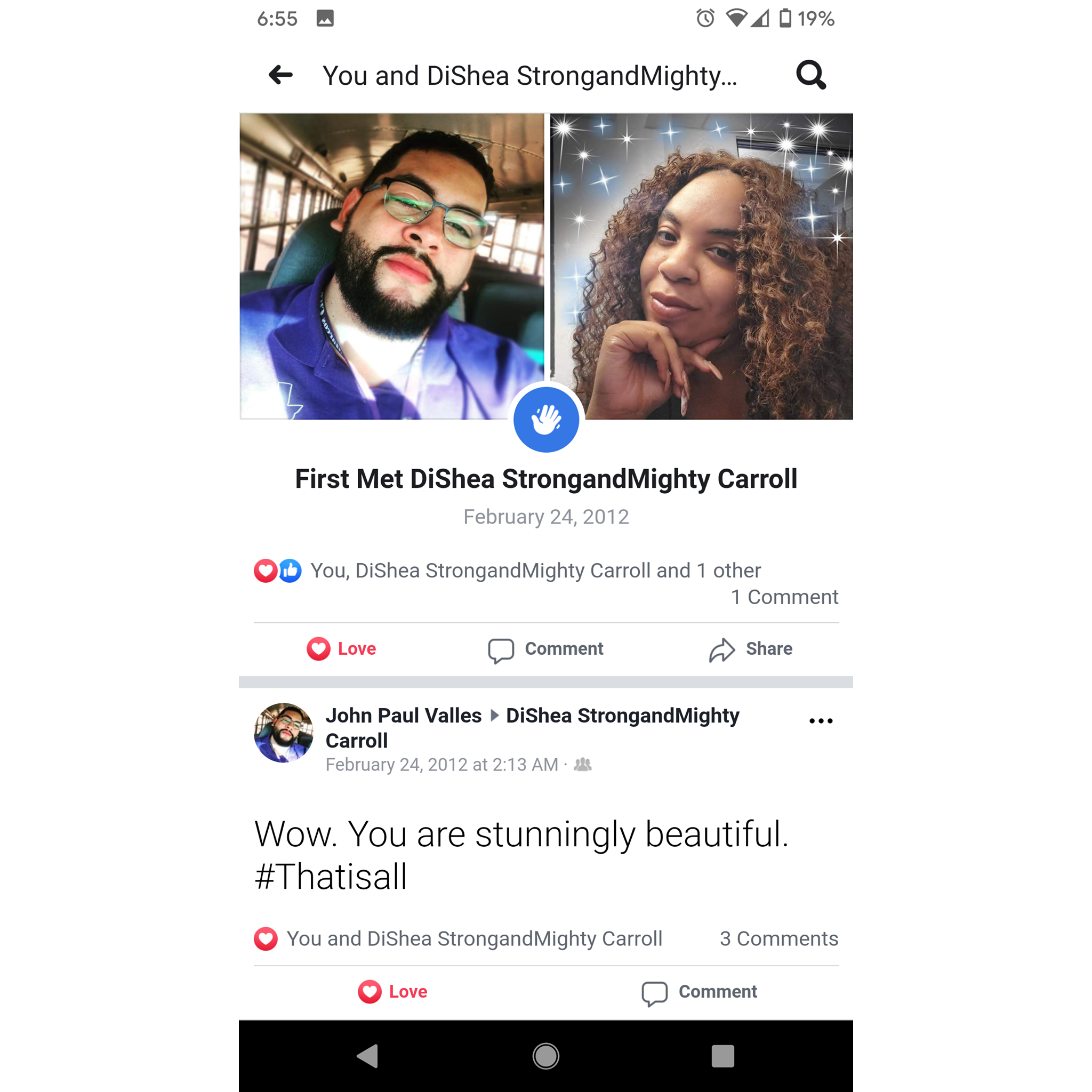 How and when we first met on Facebook