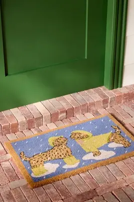 Rain Doodle Coir Printed Doormat
