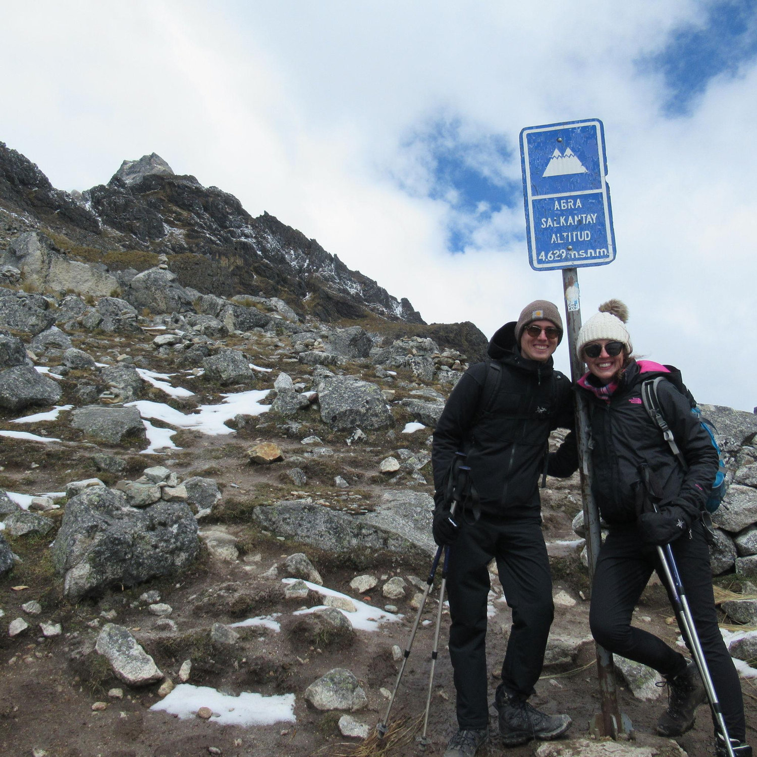 Hiking through the Salkantay Pass in Peru