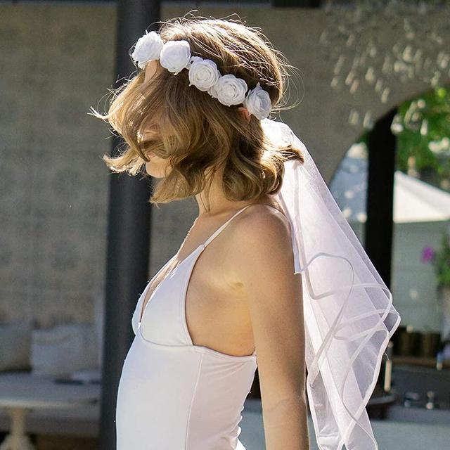 xo, Fetti Bachelorette Party Veil - Boho Flower Crown | Bridal Shower Veil | Bride to Be Gift, Bachelorette Favor + Engagement Decoration