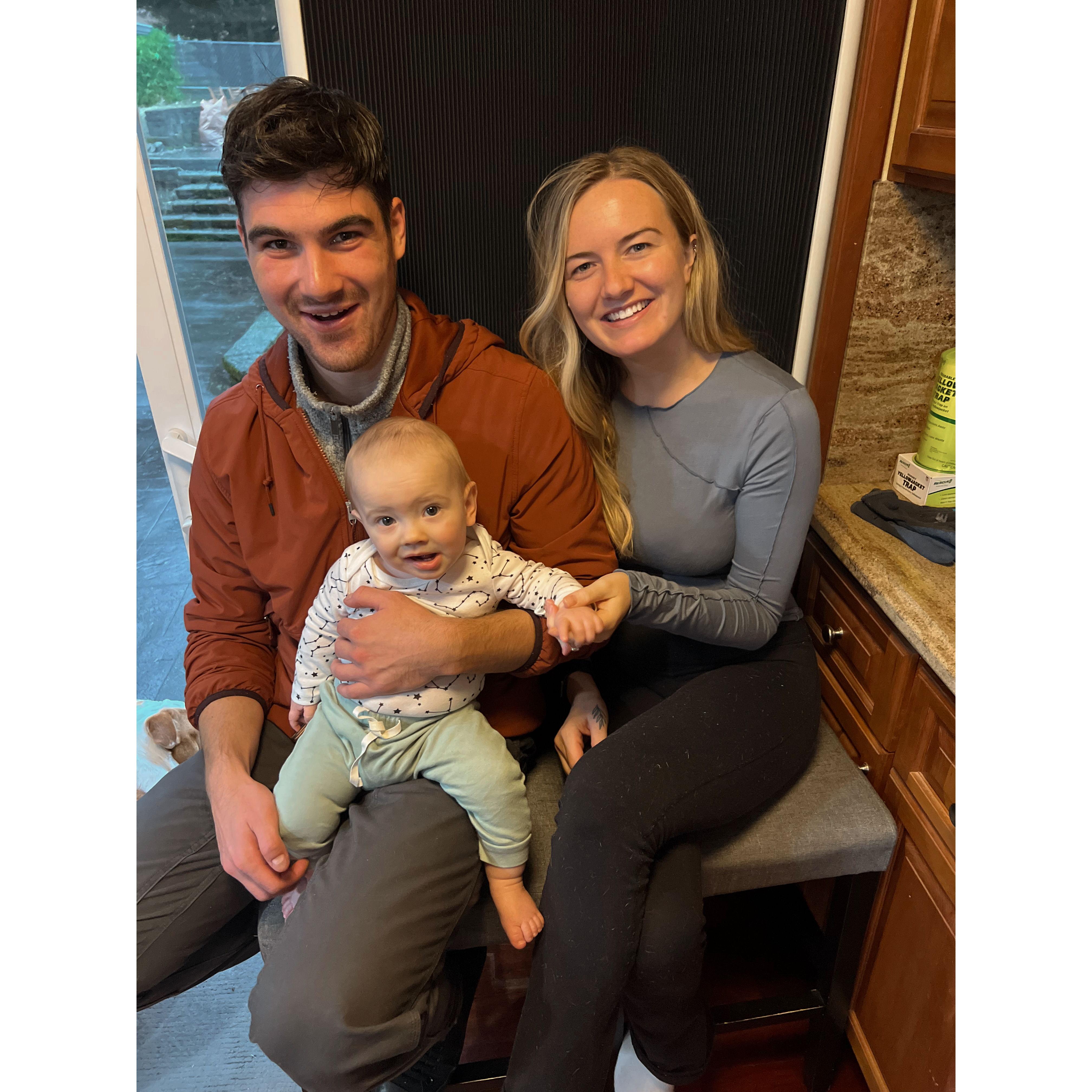 With their nephew Liam 