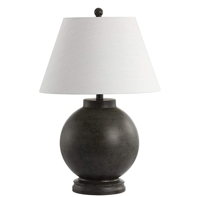 JONATHAN Y JYL3040A Sophie 26" Resin LED Lamp Contemporary,Transitional for Bedroom, Living Room, Office, College Dorm, Coffee Table, Bookcase, Dark Gray