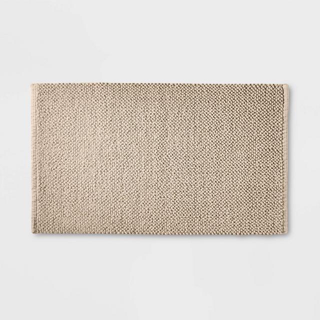 21"x34" Textured Bath Mat Sand - Casaluna™