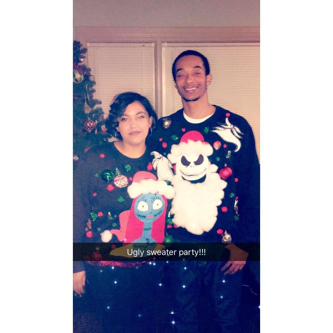 We love Christmas! Showing off our creative side! Ugly sweater party!