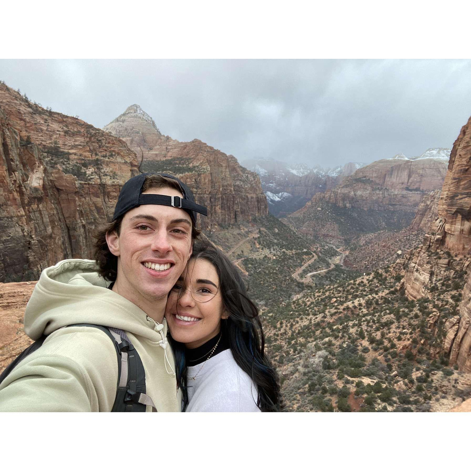 First hike together! We went to Zion during our winter break.