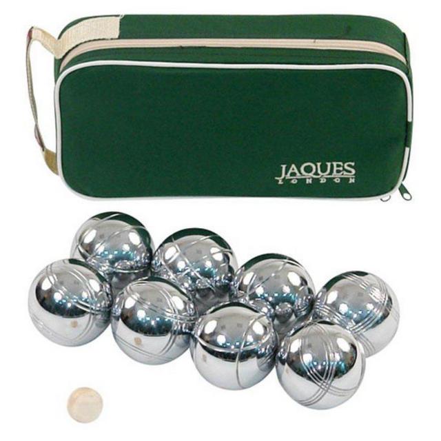 Jaques Polished Alloy 8 Boule Bocce Ball Set - Petanque