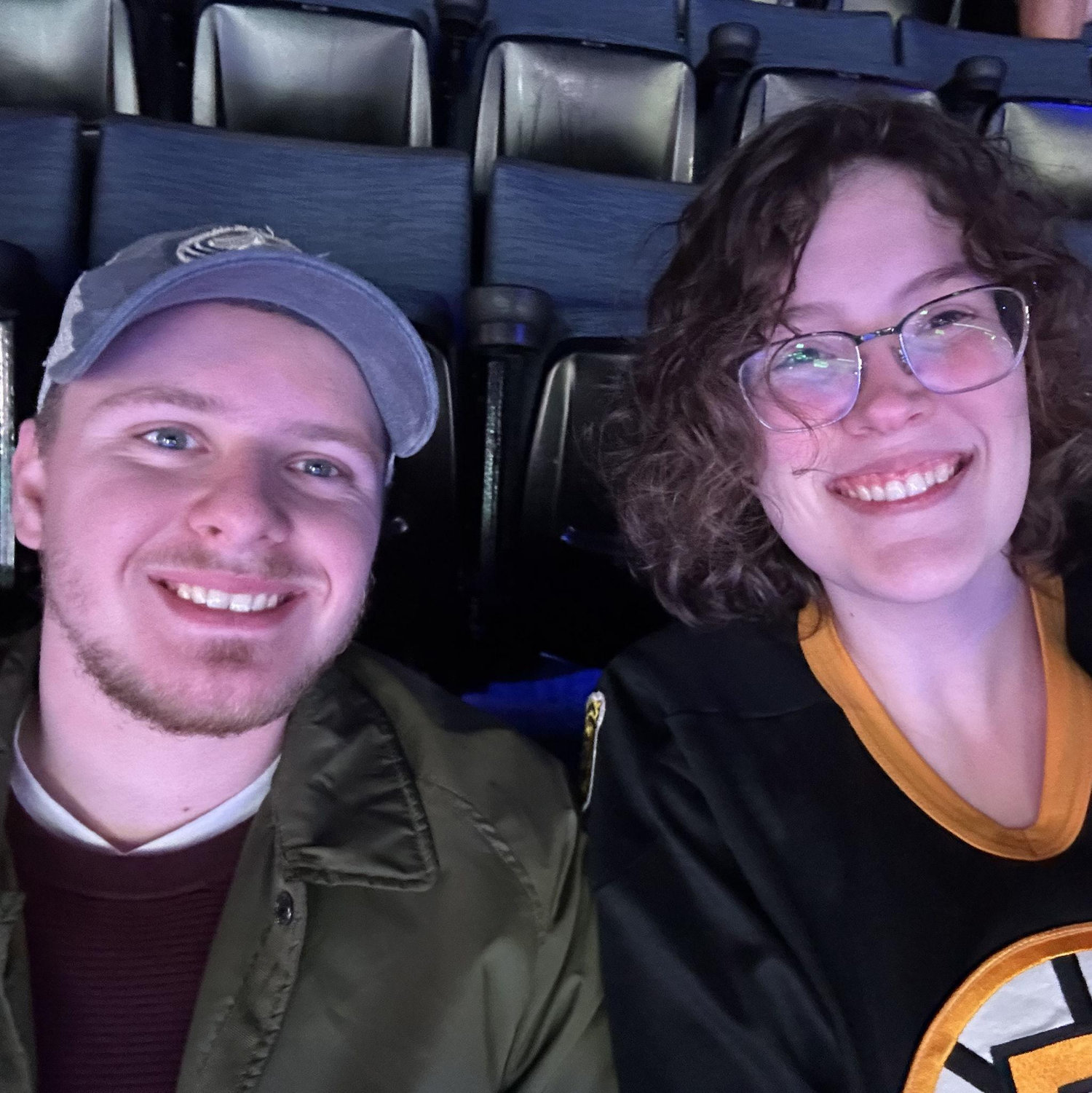 Our first Boston Bruins v. Columbus Blue Jackets hockey game (the Bruins won) (January 2024)