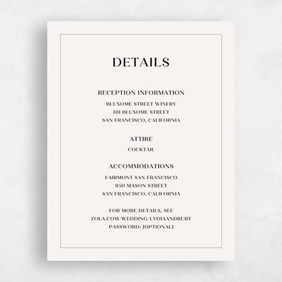 Beige Floral Wedding Enclosure - Linwood