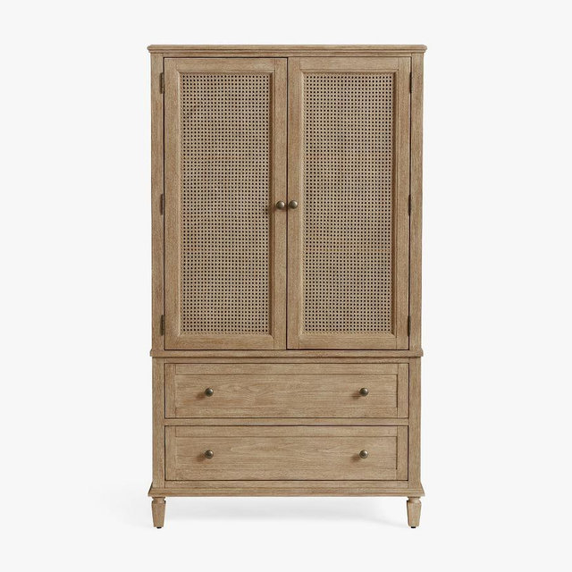 Sausalito Cane Armoire, Seadrift, 40"