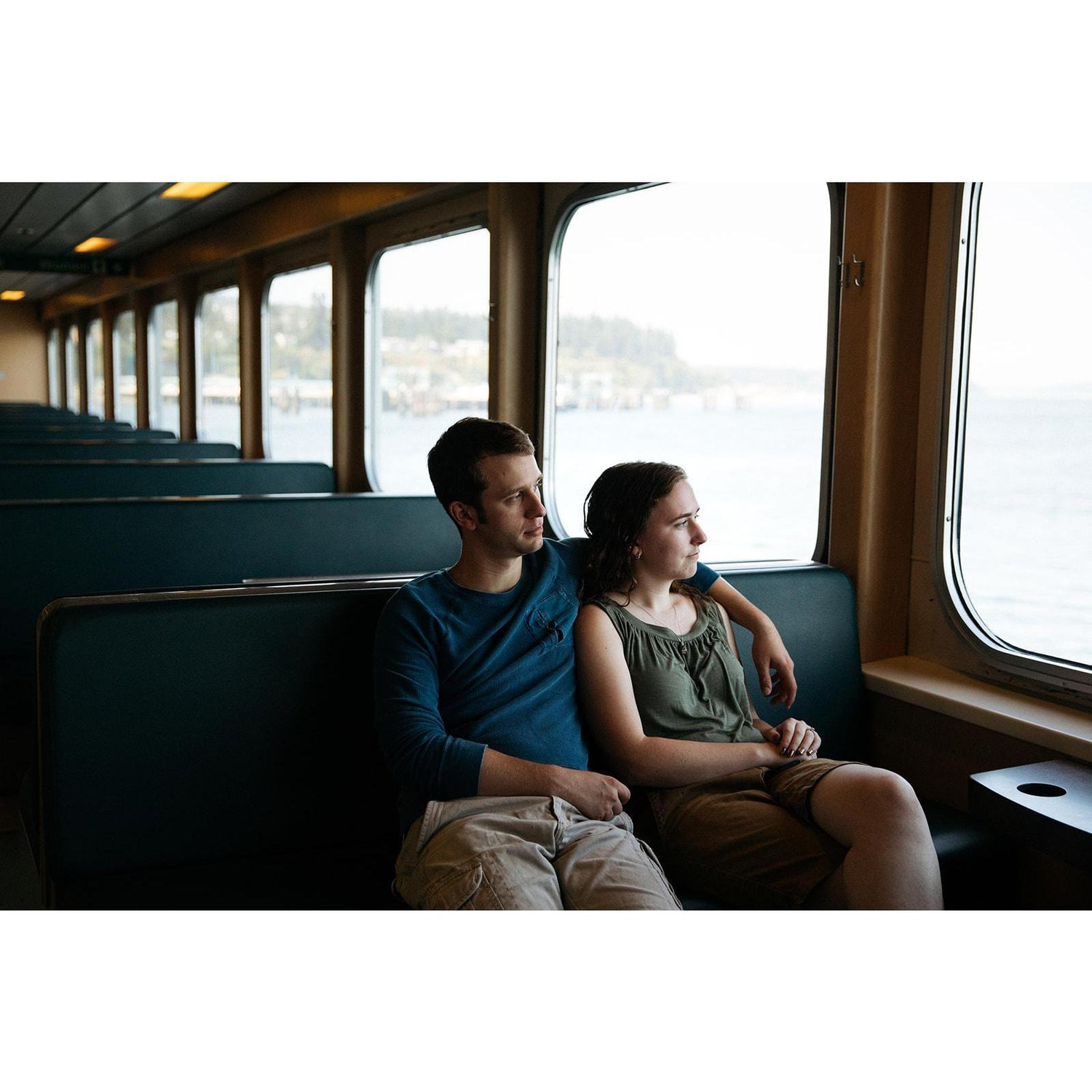 Engagement photoshoot with Zoe Burchard on the Clinton to Mukilteo Ferry