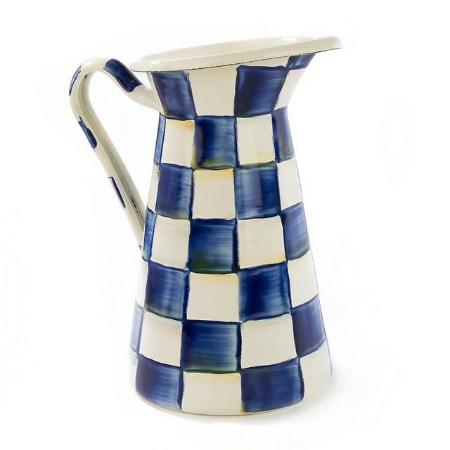 MacKenzie-Childs Royal Check Enamel Practical Pitcher - Medium