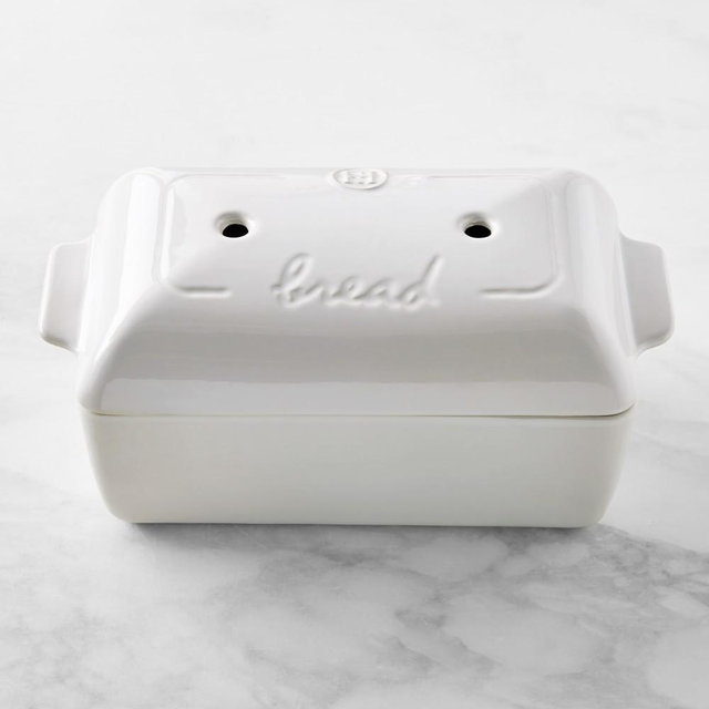 Emile Henry Covered Bread Loaf, White