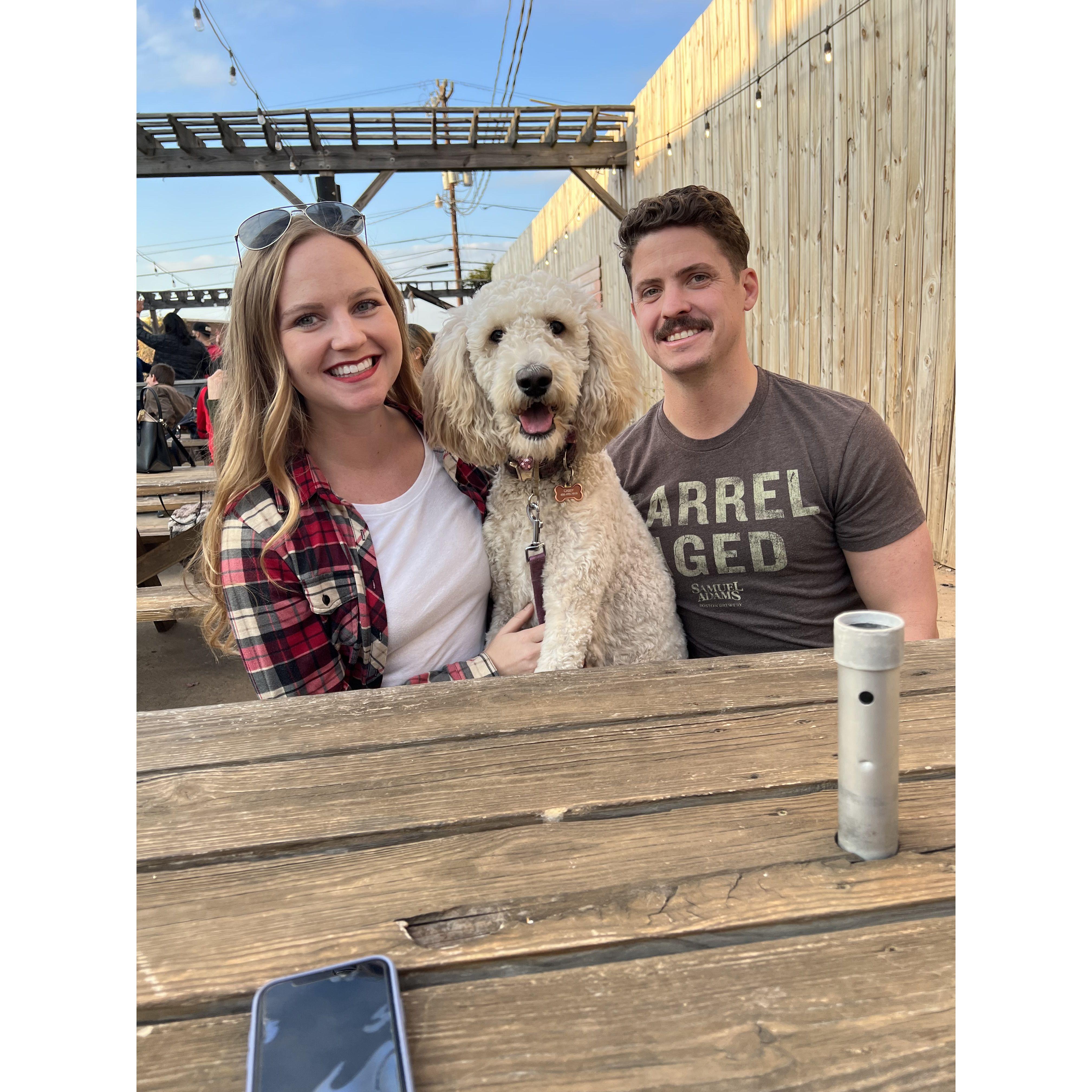 The family at our favorite brewery, Sycamore. - IYKYK