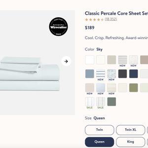 Classic Percale Core Sheet Set
